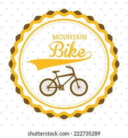 Bike design over beige background, vector illustration 