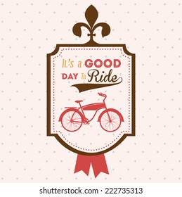 Bike design over beige background, vector illustration 