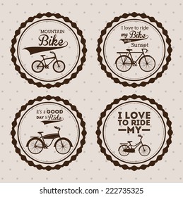 Bike design over beige background, vector illustration 