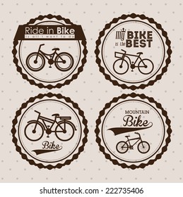 Bike design over beige background, vector illustration 
