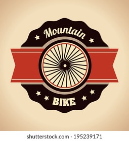 Bike design over beige background,vector illustration