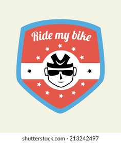 Bike design over beige background,vector illustration