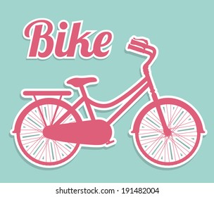 Bike design over blue background, vector illustration,