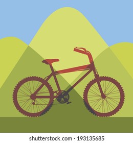 Bike design over blue background, vector illustration