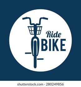 Bike design over blue background, vector illustration.