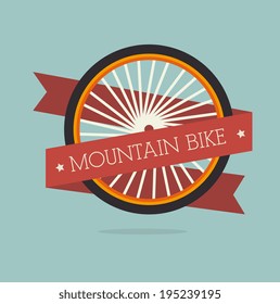 Bike design over blue background,vector illustration