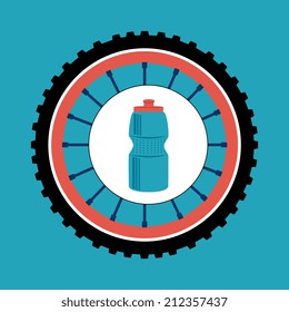 Bike design over blue background,vector illustration