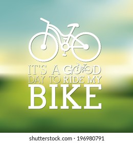 Bike design over blur background, vector illustration