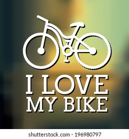 Bike design over blur background, vector illustration