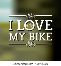 Bike design over blur background, vector illustration