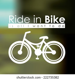 Bike design over blur background, vector illustration 