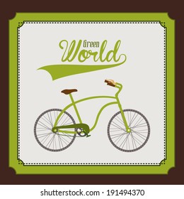 Bike design over brown background, vector illustration,
