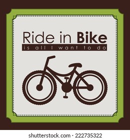 Bike design over brown background, vector illustration 