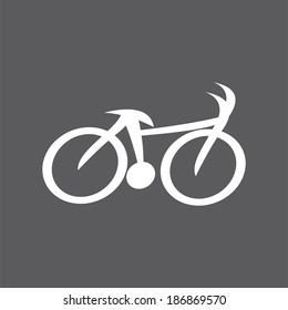 Bike design over gray background, vector illustration