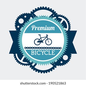 Bike design over gray background, vector illustration