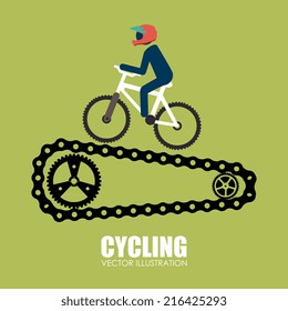 Bike design over green background, vector illustration Bike design over green background, vector illustration