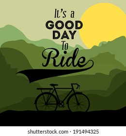 Bike design over landscape background, vector illustration,