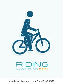 Bike design over white background, vector illustration