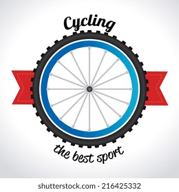 Bike design over white background, vector illustration
