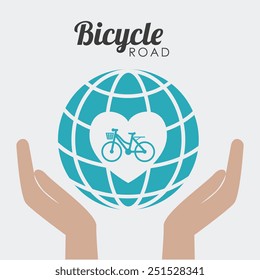 Bike design over white background, vector illustration.