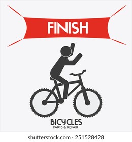 Bike design over white background, vector illustration.