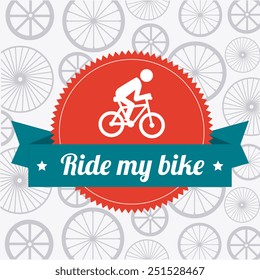 Bike design over white background, vector illustration.