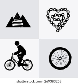 Bike design over white background, vector illustration.