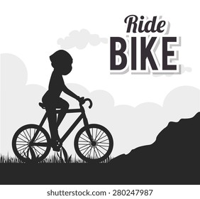 Bike design over white background, vector illustration.