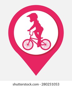 Bike design over white background, vector illustration.