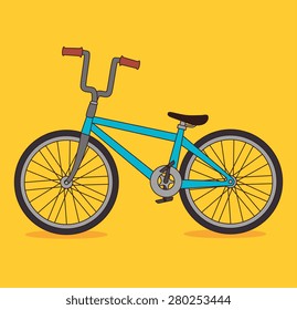 Bike design over yellow background, vector illustration.