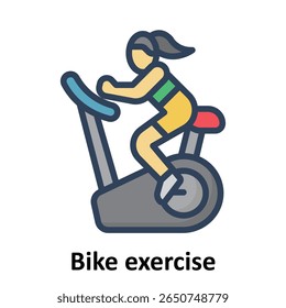 Bike exercise Vector Icon which can easily modify or edit

