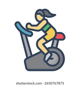 Bike exercise Vector Icon which can easily modify or edit
