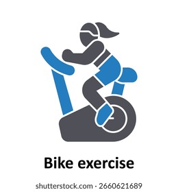 Icono del Vector del ejercicio de la bici que puede modificar o editar fácilmente

