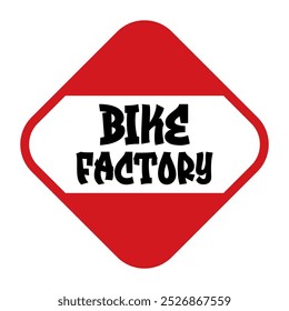 Bike Fatory Vintage Vestuário Logo Patch Apparel Fashion Vetor Design K54, Uso Comercial