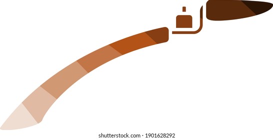 Bike Fender Icon. Flat Color Ladder Design. Vector Illustration.