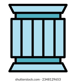Bike filter icon outline vector. Motorbike equipment. Engine part color flat