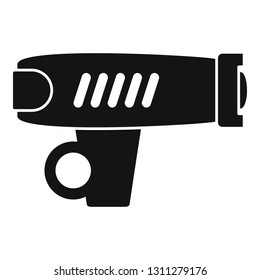 Bike flashlight icon. Simple illustration of bike flashlight vector icon for web design isolated on white background