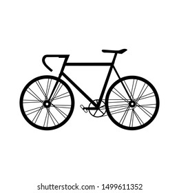 bike flat icon isolated on white background