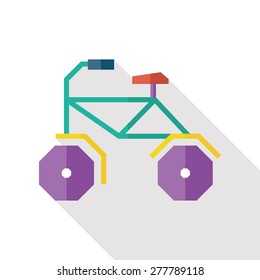 bike flat icon with long shadow