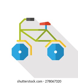 bike flat icon with long shadow