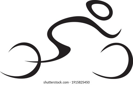 Fahrrad. Flaches Symbol. einfaches Design. Vektorgrafik