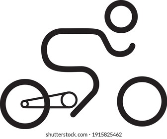 Bike. Flat icon. simple design. Vector illustration