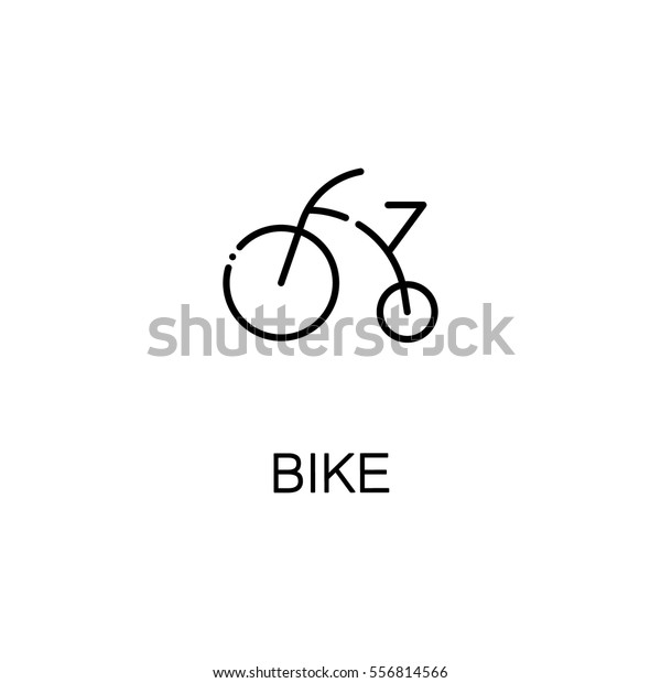 Bike flat icon. Single high\
quality outline symbol for web design or mobile app. Bike thin line\
sign for design logo, visit card, etc. Bike outline\
pictogram