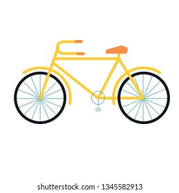 bike flat illustration on white