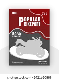 Bike flyer company and social media Business post design template 