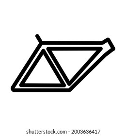 Bike Frame Icon. Bold outline design with editable stroke width. Vector Illustration.