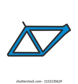 Bike Frame Icon. Editable Bold Outline With Color Fill Design. Vector Illustration.