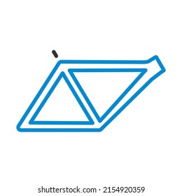 Bike Frame Icon. Editable Bold Outline With Color Fill Design. Vector Illustration.