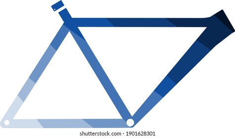 Bike Frame Icon. Flat Color Ladder Design. Vector Illustration.