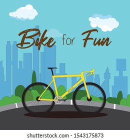 Bike For Fun Sport in Bright Day Sunday Morning
